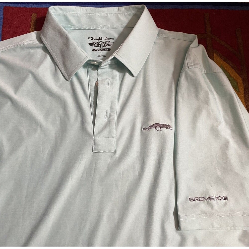 Straight Down x Grove XXIII Michael Jordan Polo Men’s L Blue Golf Club READ